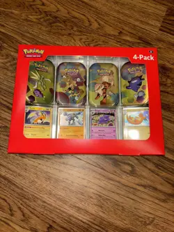 Pokemon 151 (4 Mini Tins + 4 Promo Cards Bundle Pack #2) Pokemon Sams Club - NEW - Image 1