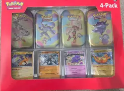 Pokemon 151 (4 Mini Tins + 4 Promo Cards Bundle Pack #2) Pokemon Sams Club - NEW - Image 1