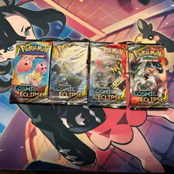 POKEMON COSMIC ECLIPSE- 4x Booster Packs - Art Set - Factory Sealed - TCG 820650805899 - Image 1
