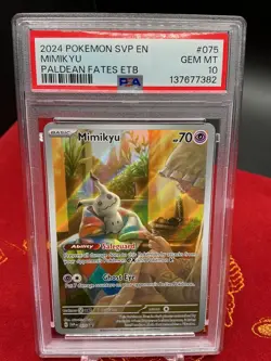 Mimikyu - 075 SV: Scarlet & Violet Promo Pokemon Paldean Fates ETB PSA 10 - Image 1