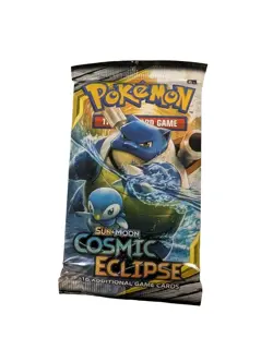 Pokemon TCG Sun & Moon Cosmic Eclipse Booster Pack Blastoise & Piplup - Image 1
