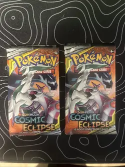 Pokemon TCG Sun & Moon Cosmic Eclipse Booster Pack X2 820650805899 - Image 1