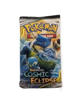 Pokemon TCG Sun & Moon Cosmic Eclipse Booster Pack Blastoise & Piplup - Image 1