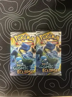 Pokemon TCG Sun & Moon Cosmic Eclipse Booster Pack X2 820650805899 - Image 1