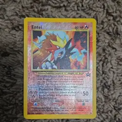Pokemon Entei 34/53 Wotc Promo Reverse Holo Basic 80 HP Card 2001 - Image 1