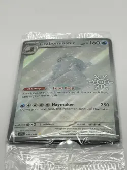 Pokemon TCG Crabominable Holiday Snowflake Promo Card 149/142 Illustration Rare - Image 1