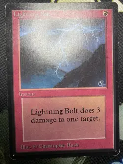 Magic The Gathering Beta Lightning Bolt Card LP Condition - Image 5