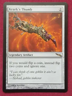 Magic The Gathering MIRRODIN KRARK'S THUMB artifact card MTG - Image 1