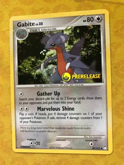 Pokemon Gabite DP Mysterious Treasures Prerelease Promo 48/123 Mint - Image 1