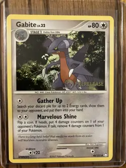 Gabite 48/123 Prerelease Stamped Mysterious Treasures Pokemon Card LP - Image 1