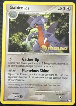 Gabite 48/123 Prerelease Stamped Mysterious Treasures Pokemon Card LP - Image 1