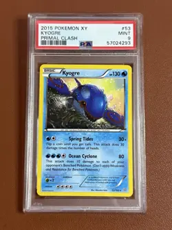 2015 Pokemon XY Primal Clash Kyogre #53 PSA 9 - Image 2