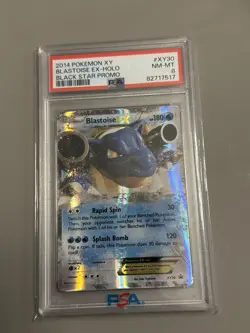 2014 POKEMON XY BLACK STAR PROMO #XY30 BLASTOISE EX BLACK STAR PROMO PSA 8 - Image 1