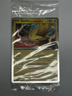 *FRENCH* Pokemon Team Rockets Electhor GameStop Promo - SEALED Zapdos 070/182 - Image 3