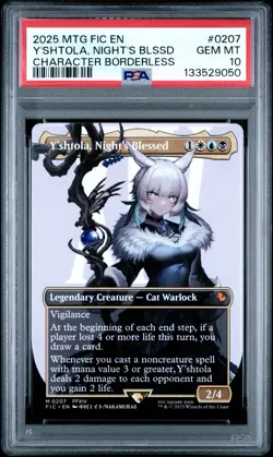 MTG Final Fantasy Borderless Y'shtola Night's Blessed Non-Foil - PSA 10 - Image 1