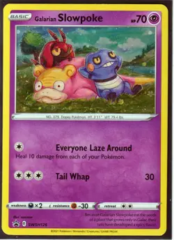 2021 Pokemon Galarian SLOWPOKE SWSH126 -BLACK STAR RARE PROMO- COSMOS HOLO -NM/M - Image 1