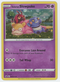 Galarian Slowpoke SWSH126 NM Holo Rare Black Star Promo Pokemon Card 2021 - Image 1