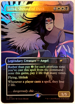 MTG Liesa, Shroud of Dusk (Rainbow Foil) Secret Lair Slay the Day 1961 NM - Image 1