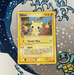 Minun 12/17 Common Pop Series 1 Set Promo Pokemon Card 2004 NM - Image 1