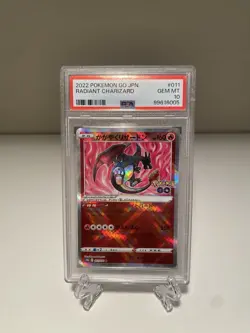 PSA 10 Radiant Charizard 011 Pokemon Go Japanese 2022 - Image 1
