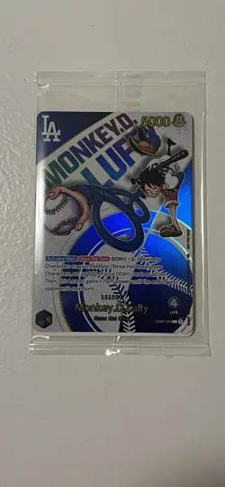 One Piece x Dodgers Collab Money D. Luffy Trading Card - Image 1