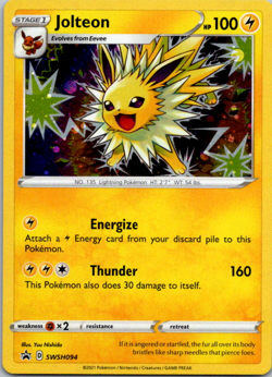 Jolteon SWSH094 SWSH: Sword & Shield Promo Cards Holo NM - Image 1