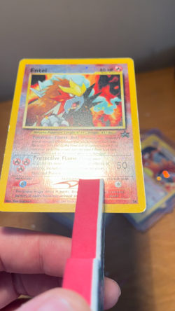 SWIRL 2001 Pokemon TCG Entei Black Star Promo #34 Reverse Holo NM+ Nintendo WOTC - Image 2