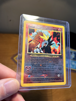 SWIRL 2001 Pokemon TCG Entei Black Star Promo #34 Reverse Holo NM+ Nintendo WOTC - Image 4