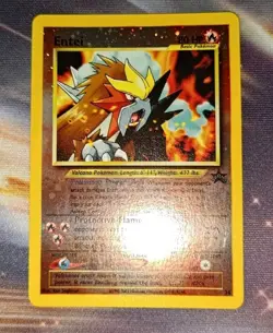 2001 Pokemon TCG Entei Black Star Promo #34 Reverse Holo Swirl NM Nintendo WOTC - Image 2