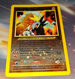 2001 Pokemon TCG Entei Black Star Promo #34 Reverse Holo Swirl NM Nintendo WOTC - Image 3