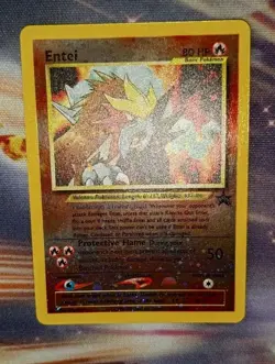 2001 Pokemon TCG Entei Black Star Promo #34 Reverse Holo Swirl NM Nintendo WOTC - Image 4