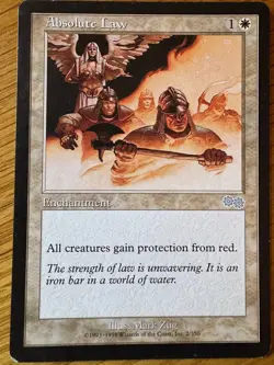 Magic The Gathering ABSOLUTE LAW Enchantment Mark Zug MTG - Image 1