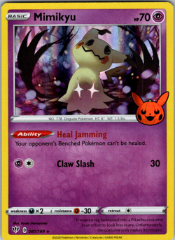 2022 Pokemon Mimikyu 081/189 Trick or Trade Holo NM - Image 1