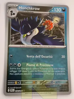 Honchkrow R Fiamme Spettrali PFL 058/094 R Reverse Holo Foil R Pokemon Italiano - Image 1