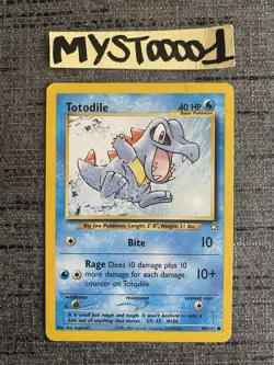 Carte Pokemon Totodile 80/111 Neo Genesis Wizard Anglais Occasion - Image 1