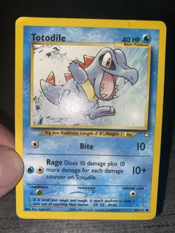 Carte Pokemon Totodile 80/111 Neo Genesis Wizard Anglais Occasion - Image 3