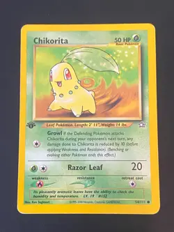 ENGLISH POKEMON CHIKORITA 54/111 1ST EDITION WIZARDS NEO GENESIS GERMIGNON - PL - Image 1