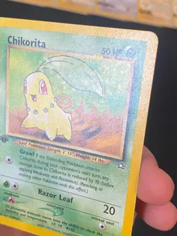 ENGLISH POKEMON CHIKORITA 54/111 1ST EDITION WIZARDS NEO GENESIS GERMIGNON - PL - Image 3