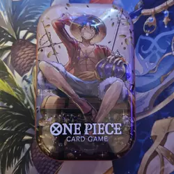 One Piece Trading Card Game Tin Pack Set Vol 2 Monkey D Luffy New Sealed Promo - Image 1