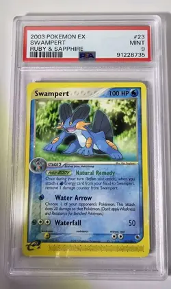 Pokemon 2003 TCG Swampert EX Ruby and Sapphire 23/109 PSA 9 Mint - Image 1
