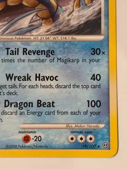 Gyarados 19/100 Stormfront Non Holo Rare Pokemon Card TCG - MP - Image 4