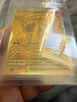Mega Charizard X EX Phantasmal Flames 130/94 Mega Ultra Rare Gold Card - Image 3
