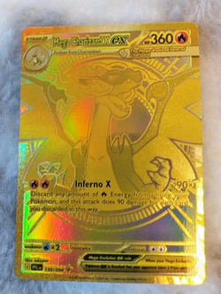 Mega Charizard X EX Phantasmal Flames 130/94 Mega Ultra Rare Gold Card - Image 3