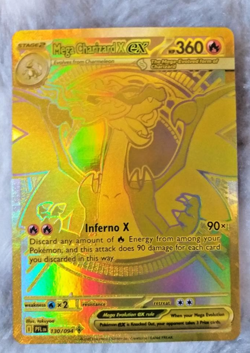 Mega Charizard X EX Phantasmal Flames 130/94 Mega Ultra Rare Gold Card - Image 4