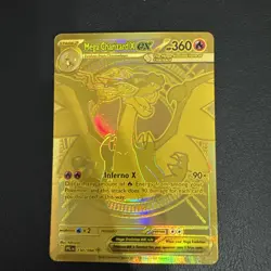 Mega Charizard X EX Phantasmal Flames 130/94 Mega Ultra Rare Gold Card - damaged - Image 1