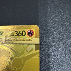 Mega Charizard X EX Phantasmal Flames 130/94 Mega Ultra Rare Gold Card - damaged - Image 2
