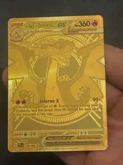 Mega Charizard X EX Phantasmal Flames 130/94 Mega Ultra Rare Gold Card - Image 2
