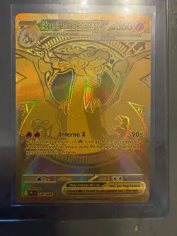 Mega Charizard X EX Phantasmal Flames ME 130/94 Mega Ultra Rare Gold card - Image 1