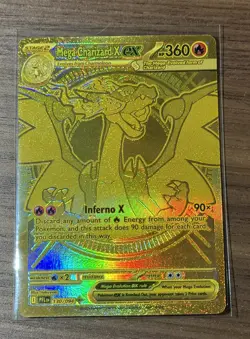 Mega Charizard X EX Phantasmal Flames 130/94 Mega Ultra Rare Gold Card - Image 1