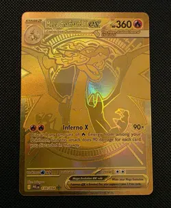 Mega Charizard X EX- Phantasmal Flames (130/94) Mega Ultra Rare Gold Card - Image 1